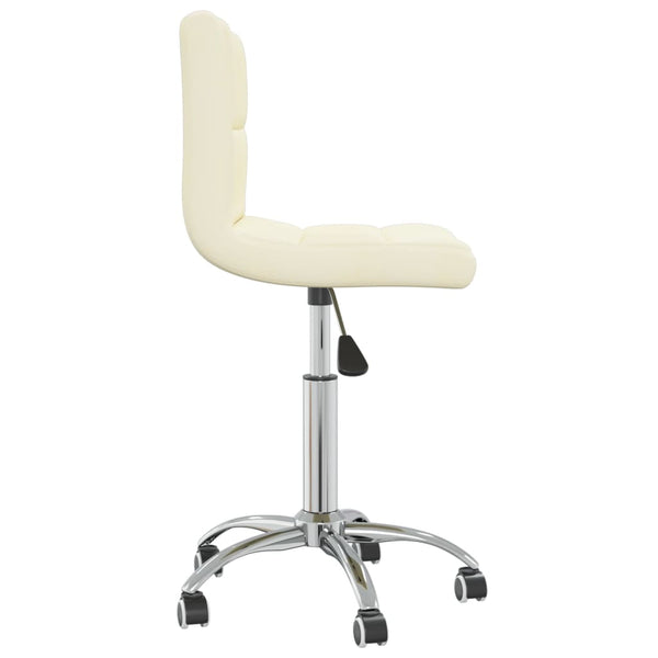 vidaXL Chaise de salle à manger pivotante crème tissu