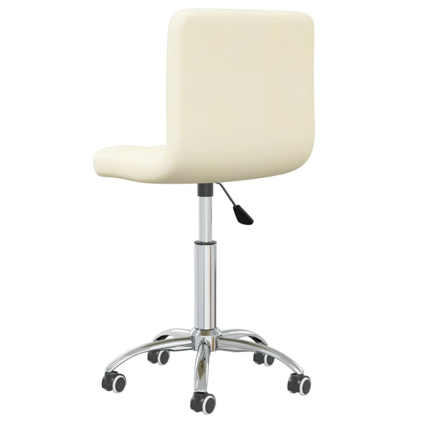 vidaXL Chaise de salle à manger pivotante crème tissu