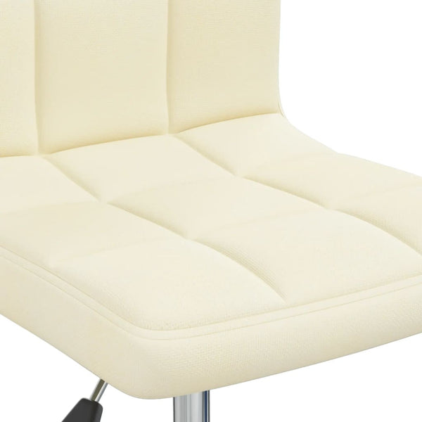 vidaXL Chaise de salle à manger pivotante crème tissu