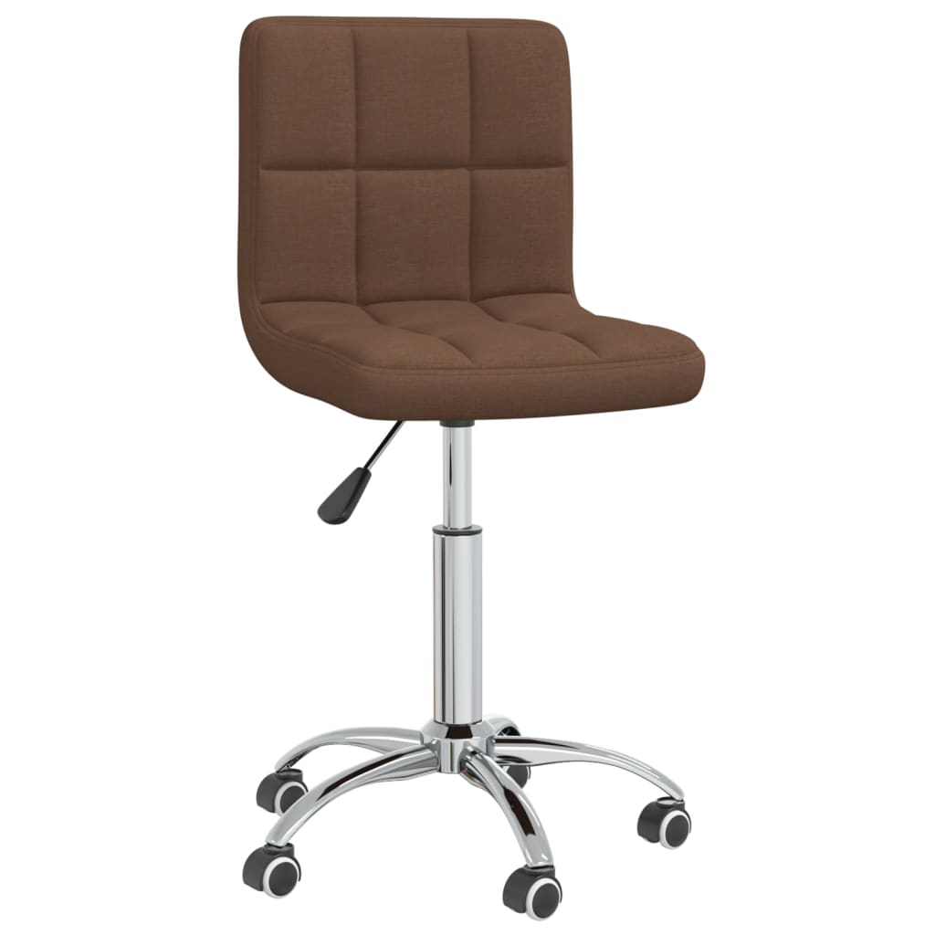 vidaXL Chaise de salle à manger pivotante en tissu marron
