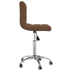 vidaXL Chaise de salle à manger pivotante en tissu marron