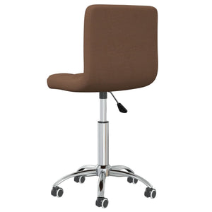 vidaXL Chaise de salle à manger pivotante en tissu marron