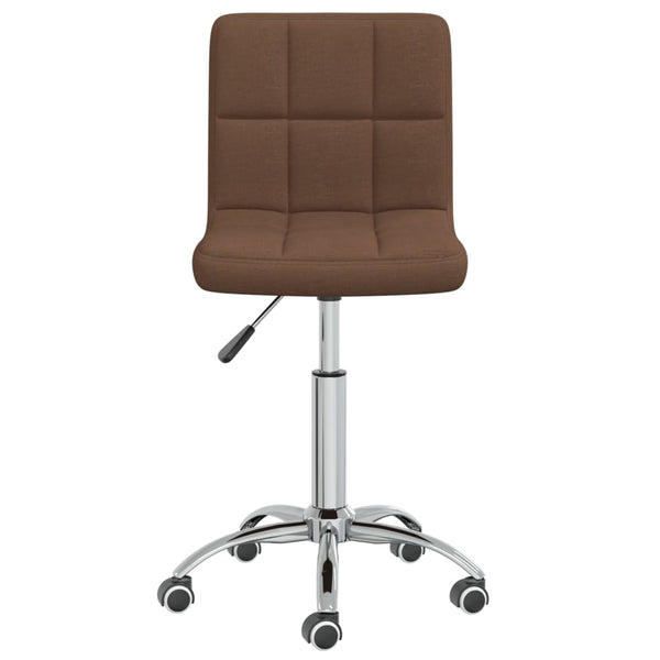 vidaXL Chaise de salle à manger pivotante en tissu marron