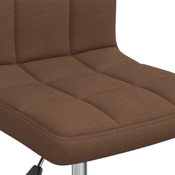 vidaXL Chaise de salle à manger pivotante en tissu marron