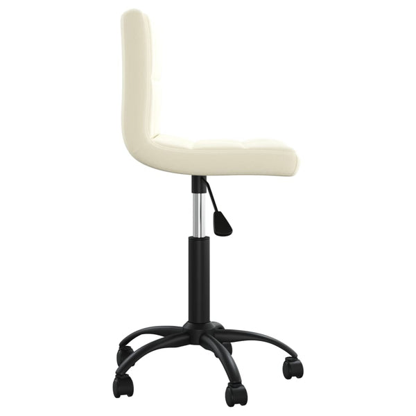 Chaise de salle à manger pivotante vidaXL crème velours