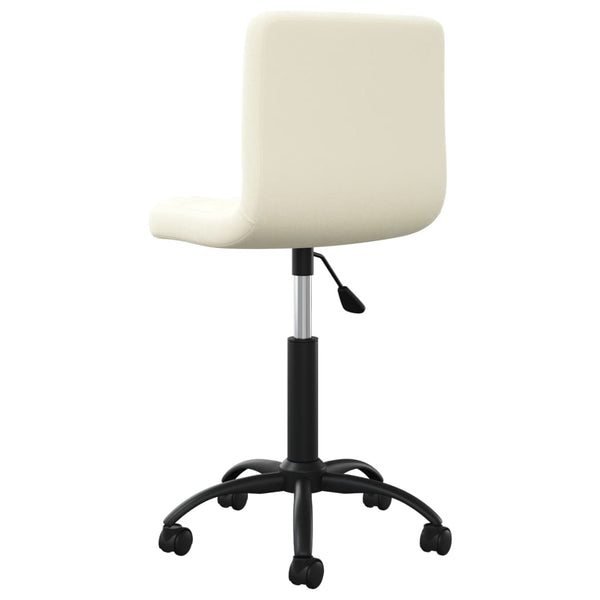 Chaise de salle à manger pivotante vidaXL crème velours