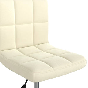 Chaise de salle à manger pivotante vidaXL crème velours