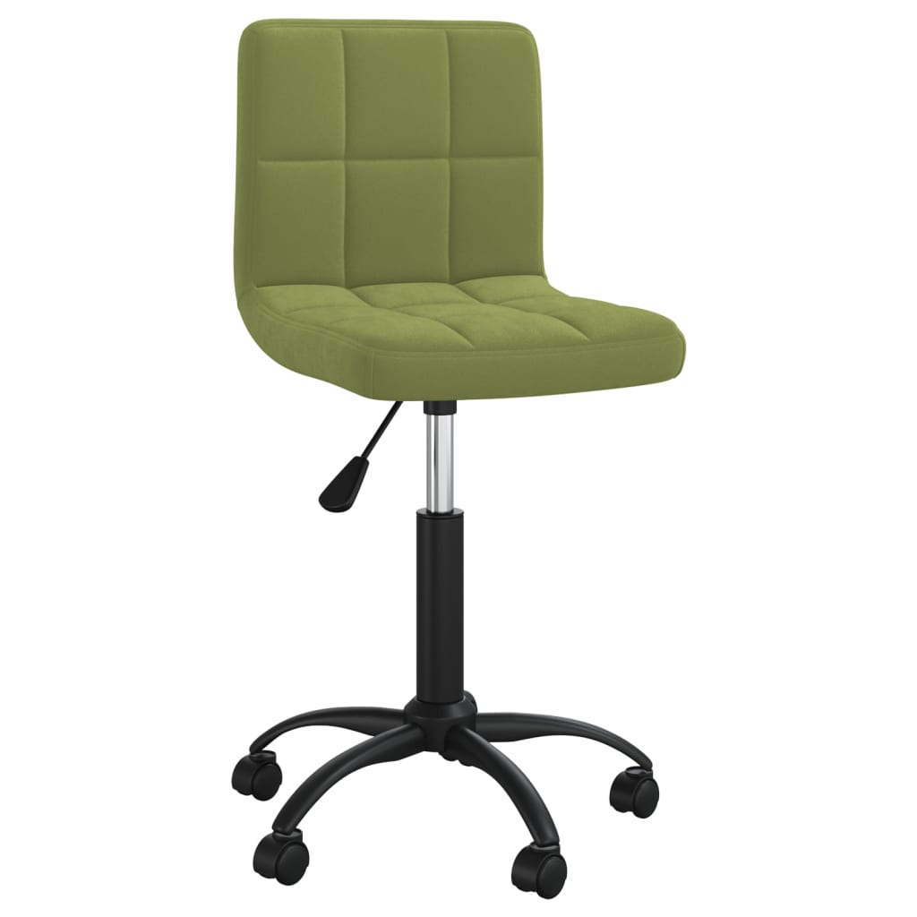 vidaXL Chaise de salle à manger pivotante Vert clair Velours