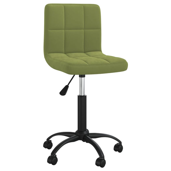 vidaXL Chaise de salle à manger pivotante Vert clair Velours