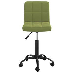 vidaXL Chaise de salle à manger pivotante Vert clair Velours