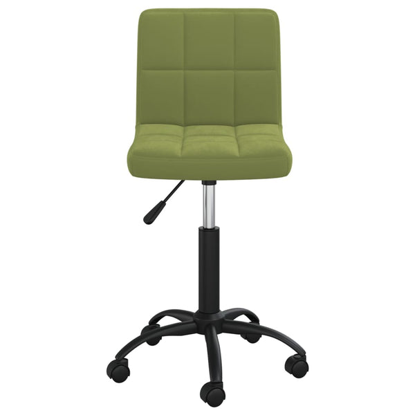 vidaXL Chaise de salle à manger pivotante Vert clair Velours