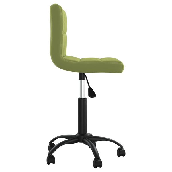 vidaXL Chaise de salle à manger pivotante Vert clair Velours