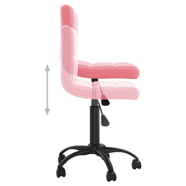 vidaXL Chaise de salle à manger pivotante velours rose
