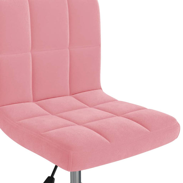 vidaXL Chaise de salle à manger pivotante velours rose