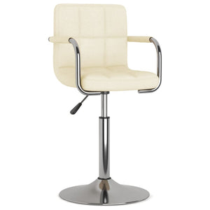 vidaXL Chaise de salle à manger crème tissu