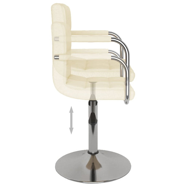 vidaXL Chaise de salle à manger crème tissu