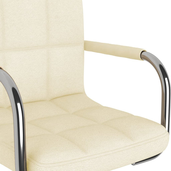 vidaXL Chaise de salle à manger crème tissu