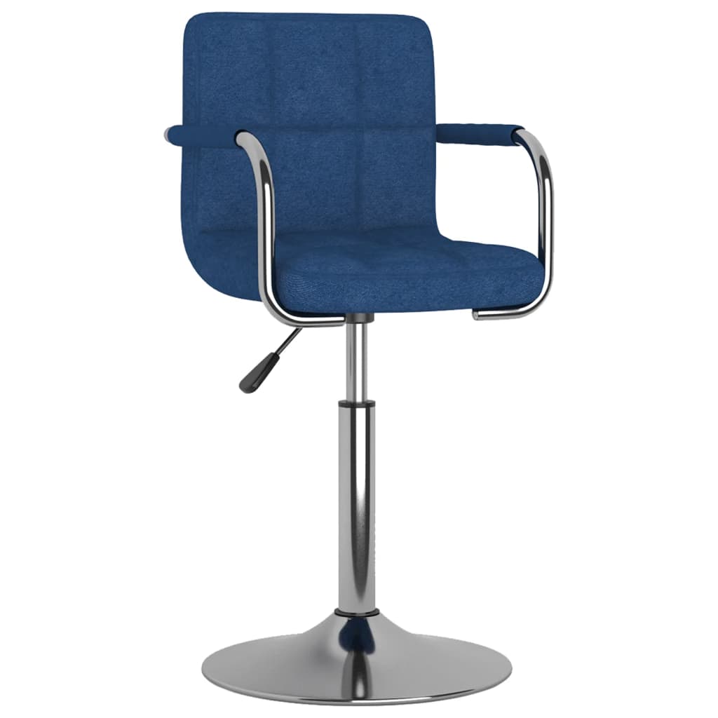 vidaXL Chaise de salle à manger bleue en tissu