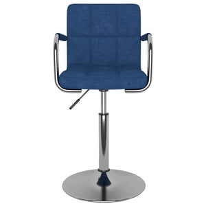 vidaXL Chaise de salle à manger bleue en tissu