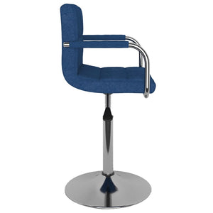 vidaXL Chaise de salle à manger bleue en tissu