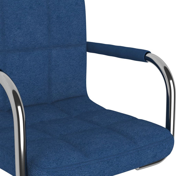 vidaXL Chaise de salle à manger bleue en tissu