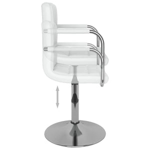 vidaXL Chaise de salle à manger similicuir blanc