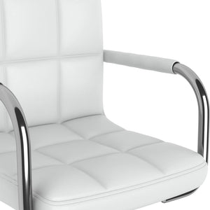 vidaXL Chaise de salle à manger similicuir blanc