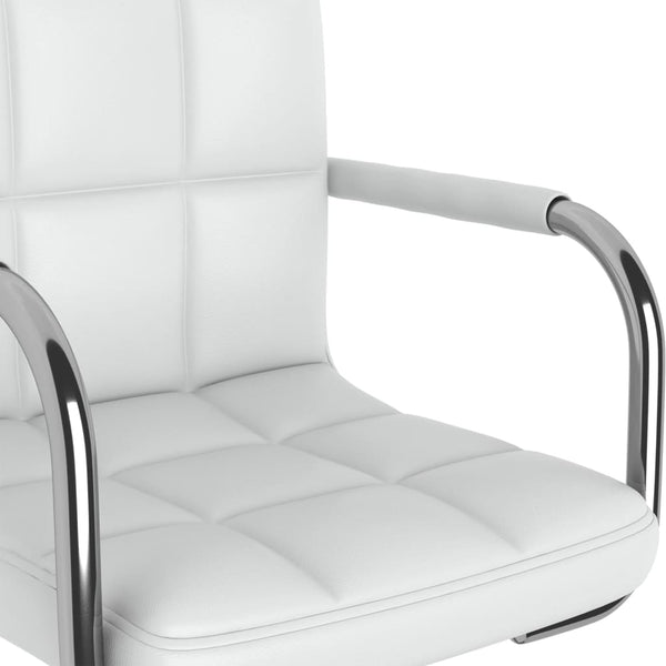 vidaXL Chaise de salle à manger similicuir blanc