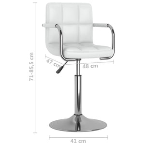 vidaXL Chaise de salle à manger similicuir blanc