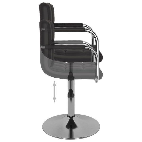 vidaXL Dining Chair Black Faux Leather