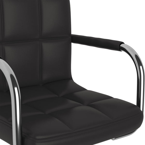 vidaXL Dining Chair Black Faux Leather