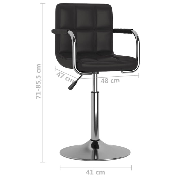 vidaXL Dining Chair Black Faux Leather
