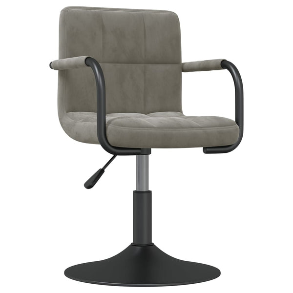 vidaXL Chaises de salle à manger 4 pcs pivotantes velours gris clair