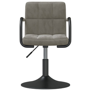 vidaXL Chaises de salle à manger 4 pcs pivotantes velours gris clair