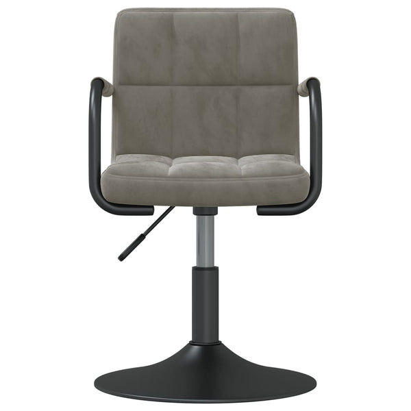 vidaXL Chaises de salle à manger 4 pcs pivotantes velours gris clair