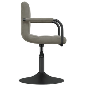 vidaXL Chaises de salle à manger 4 pcs pivotantes velours gris clair