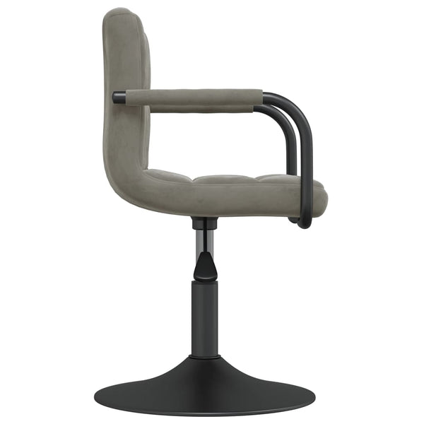vidaXL Chaises de salle à manger 4 pcs pivotantes velours gris clair
