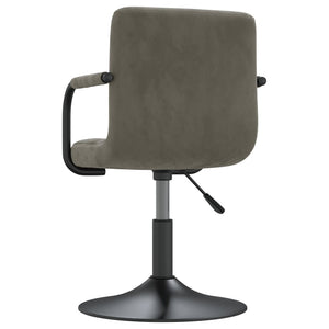 vidaXL Chaises de salle à manger 4 pcs pivotantes velours gris clair