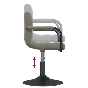 vidaXL Chaises de salle à manger 4 pcs pivotantes velours gris clair
