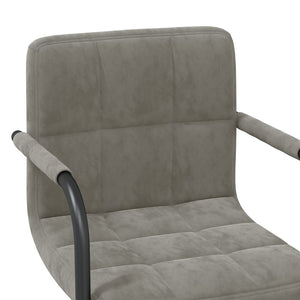 vidaXL Chaises de salle à manger 4 pcs pivotantes velours gris clair