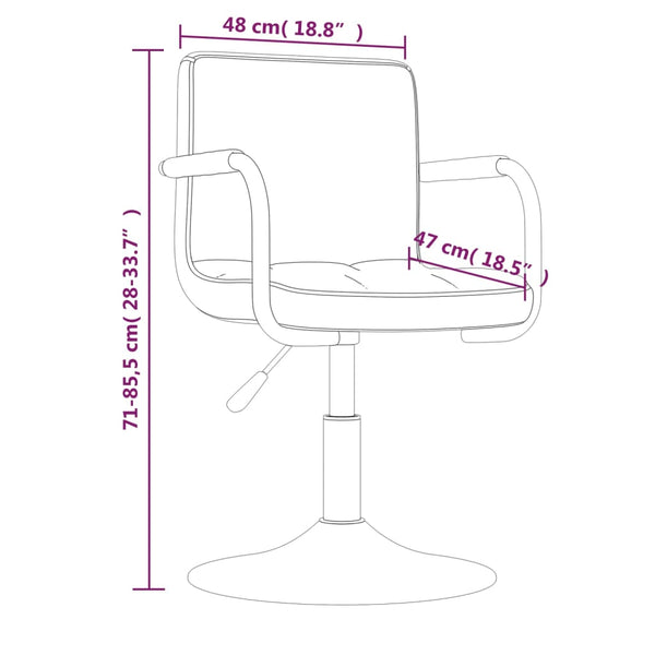 vidaXL Chaises de salle à manger 4 pcs pivotantes velours gris clair