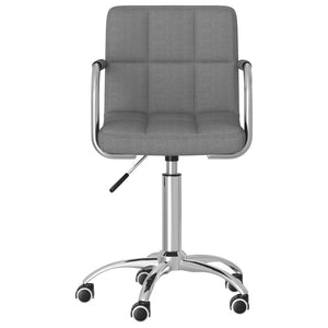 vidaXL Swivel Dining Chair Light Grey Fabric