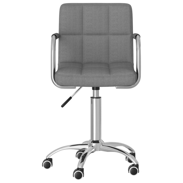 vidaXL Swivel Dining Chair Light Grey Fabric