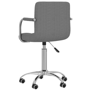vidaXL Swivel Dining Chair Light Grey Fabric