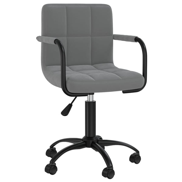 vidaXL Chaises de salle à manger 4 pcs pivotantes velours gris foncé