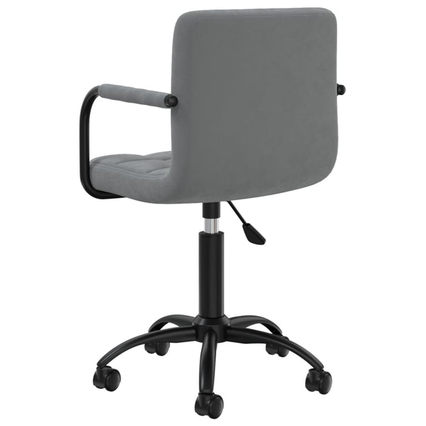vidaXL Chaises de salle à manger 4 pcs pivotantes velours gris foncé