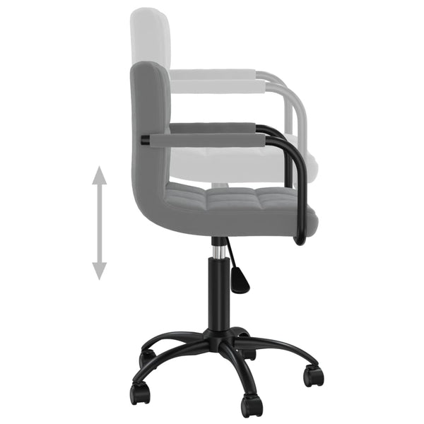 vidaXL Chaises de salle à manger 4 pcs pivotantes velours gris foncé