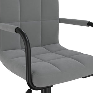 vidaXL Chaises de salle à manger 4 pcs pivotantes velours gris foncé