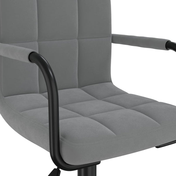 vidaXL Chaises de salle à manger 4 pcs pivotantes velours gris foncé