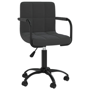 vidaXL Chaises de salle à manger pivotantes 6 pcs Velours noir